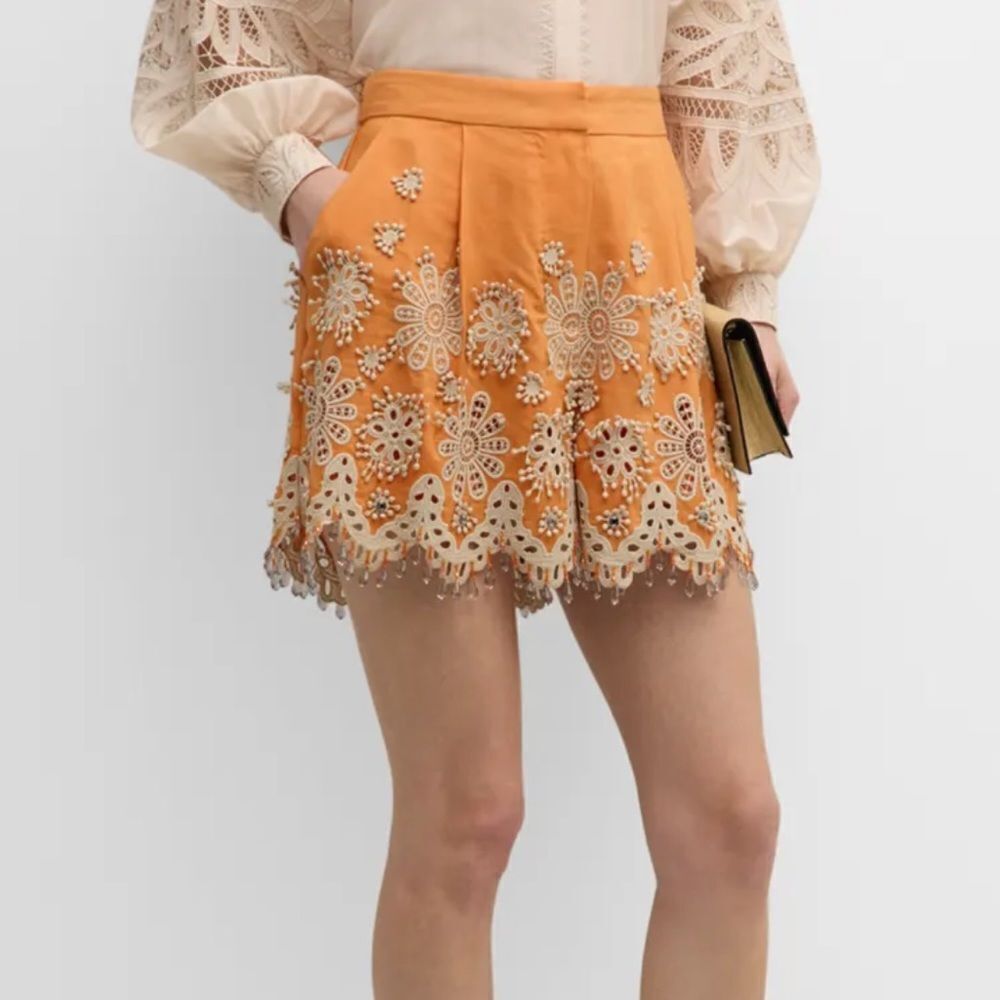Kobi Halperin Orange Skorts with Elegant Design - Picture 2 of 10